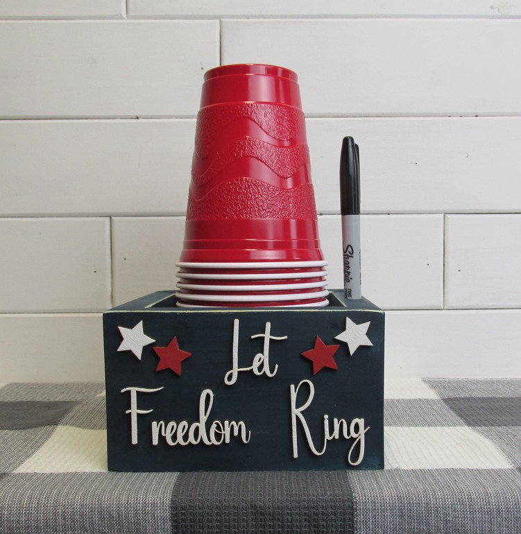 Let Freedom ring Solo cup Holder